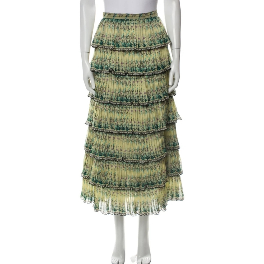 Raquel diniz silk midi skirt